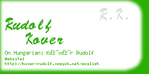 rudolf kover business card